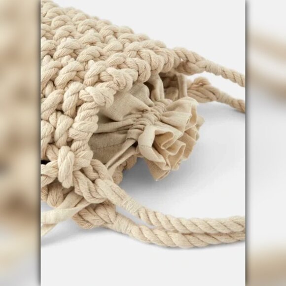 Zara Natural Rope Bucket Bag - Picture 4 of 8